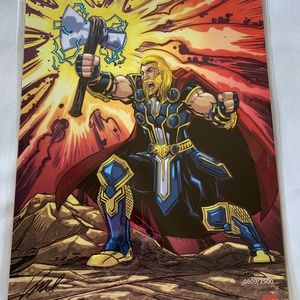 NWT. Autographed Thor Fan Art 8x10 Print!